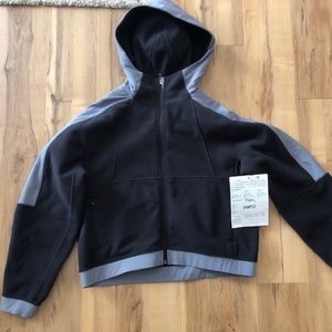 cropped oversize fleece jacket